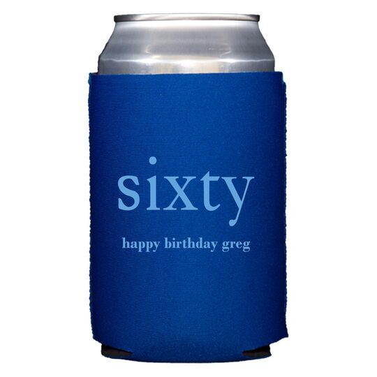 Big Number Sixty Collapsible Koozies